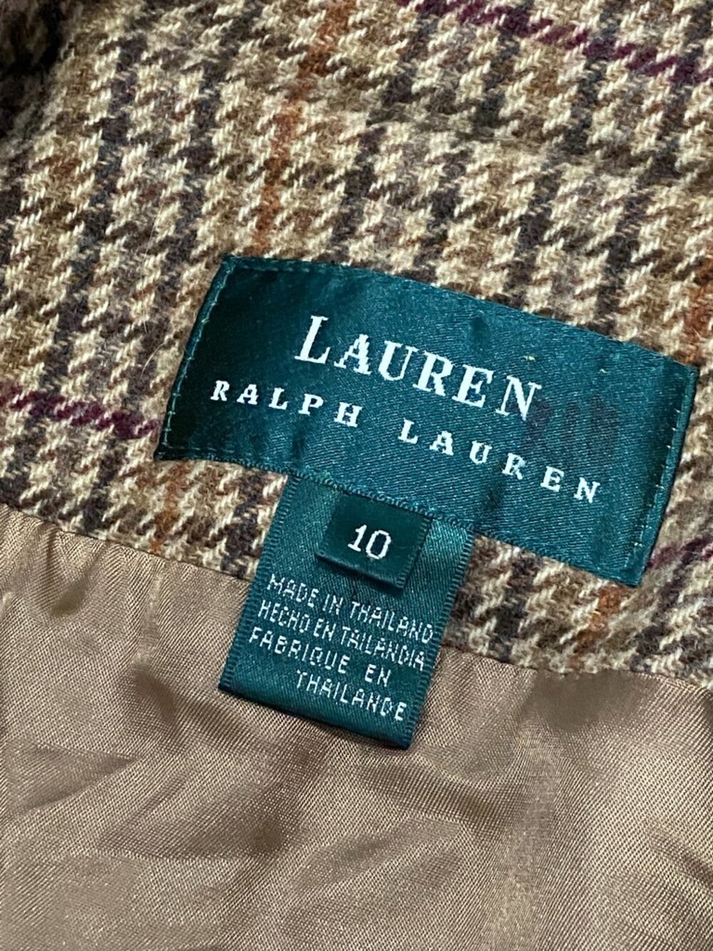VTG Ralph Lauren Wool Houndstooth Riding Jacket 10 - Picture 5 of 11